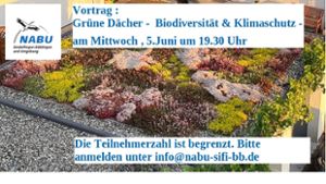 Böblingen: Grüne Dächer -  Biodiversität & Klimaschutz -