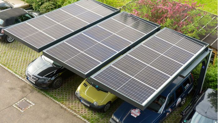 Solardach für Parkplätze nach dem Bausatz-Prinzip